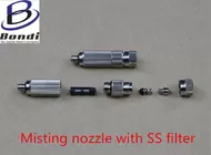 Lengtheded cold fog nozzle ,Ceramic mist nozzle with stainless steel filter for cooling and humidification